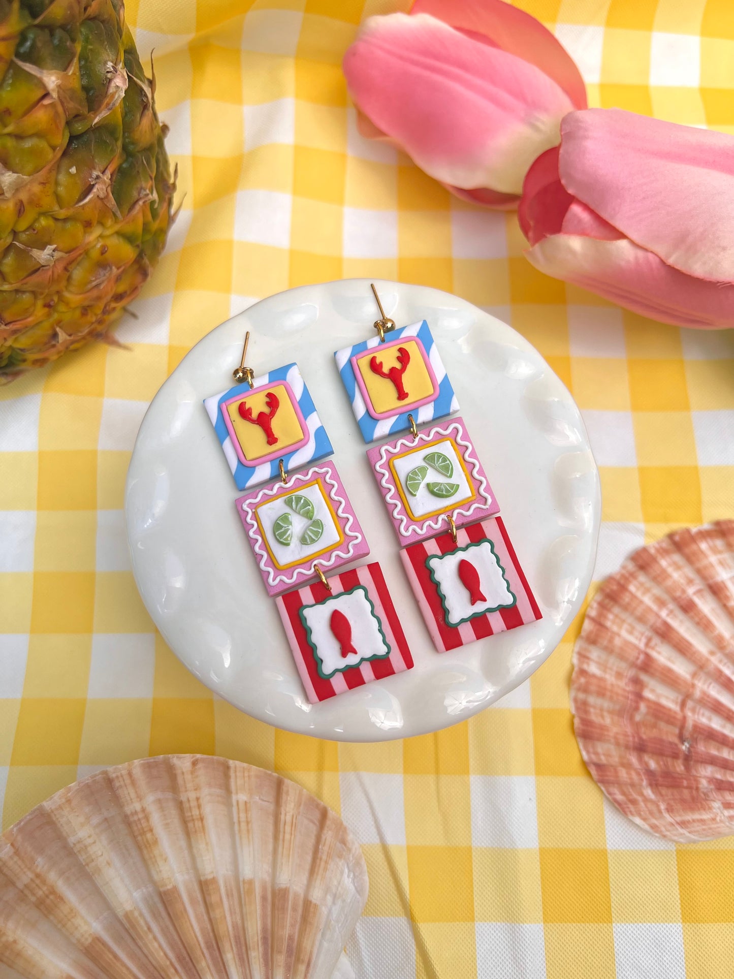 Summer art earrings