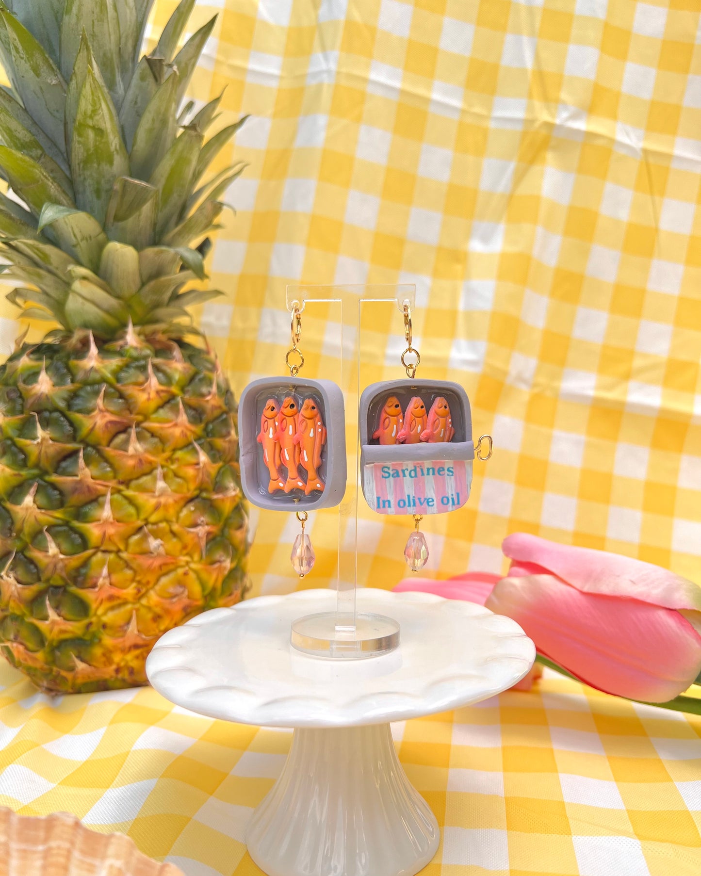 Sardines to go earrings