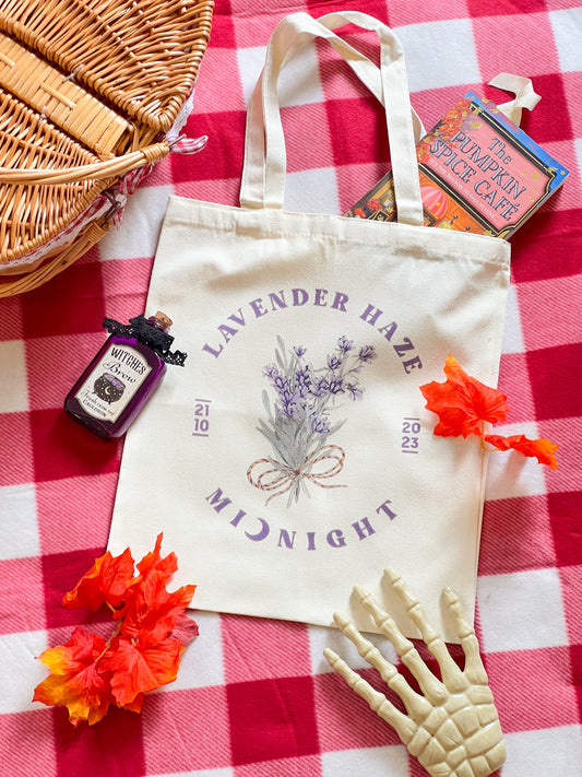 Lavender haze tote bag