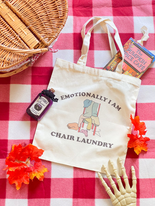 Chair laundry tote bag