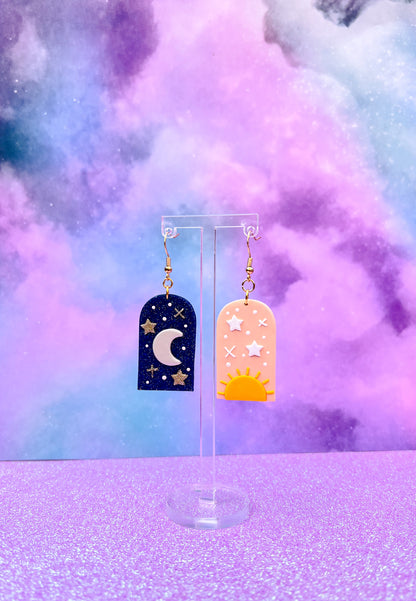 Day & night earrings