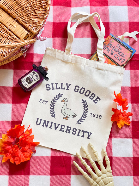 Silly goose tote bag