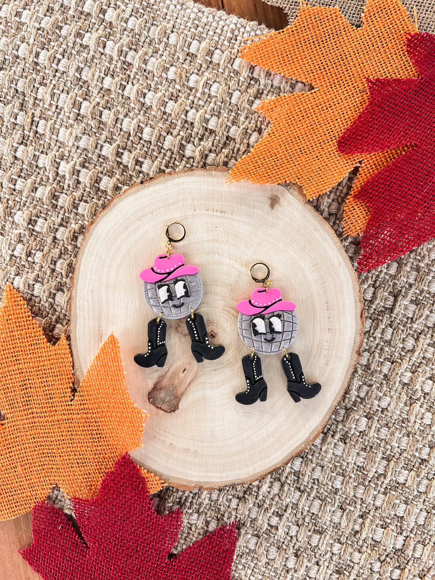 Disco ball earrings