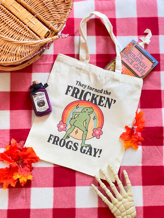 Fricken’ frogs tote bag