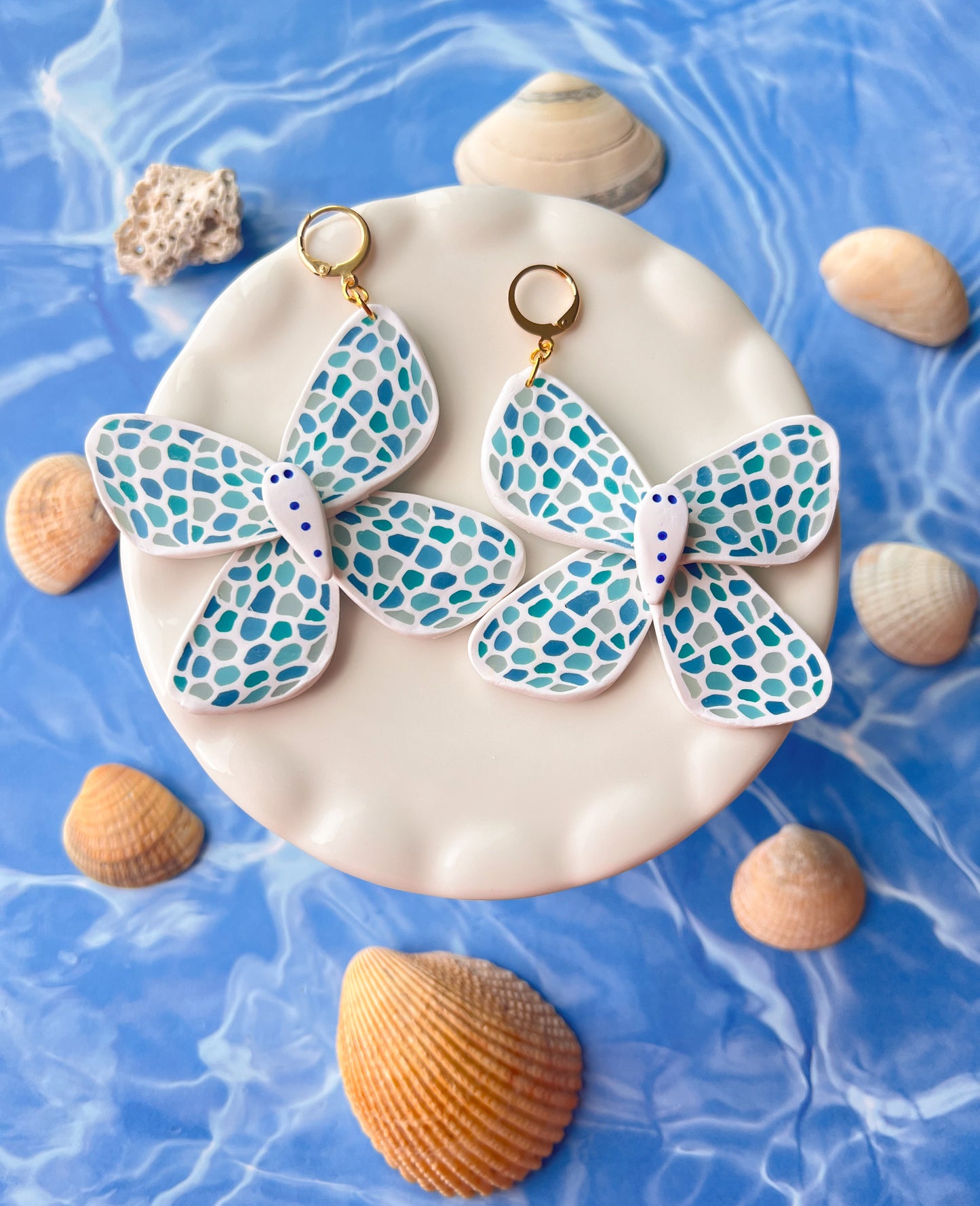 Living blue earrings