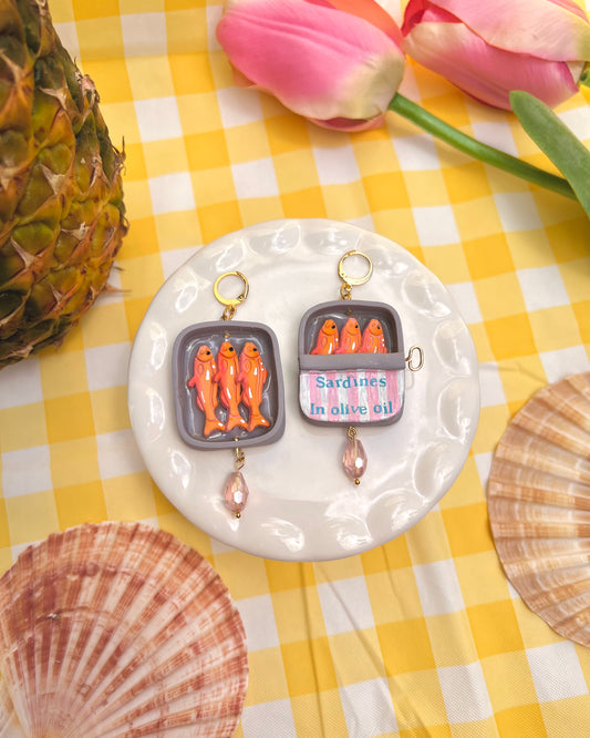 Sardines to go earrings