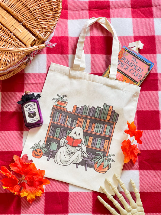 The ghost library tote bag