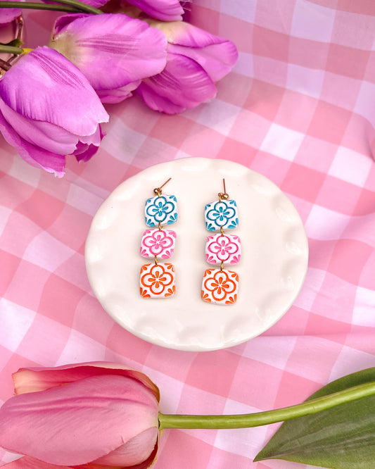 Life tiles earrings