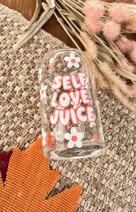 Self love juice glass cup