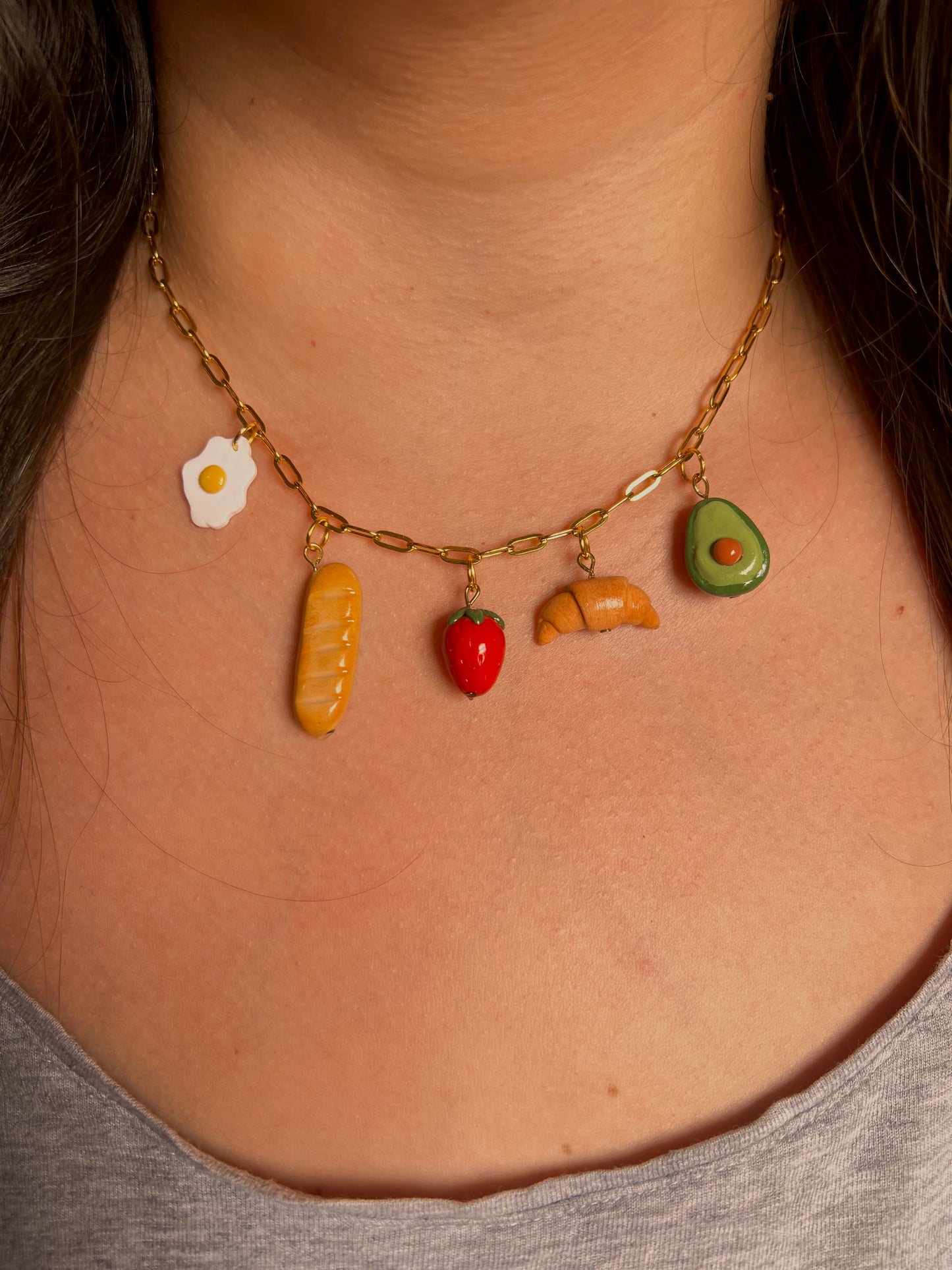 Breakfast is ready necklace