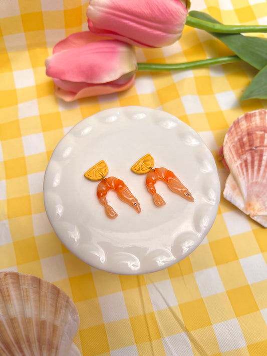 Sleepy shrimp earrings