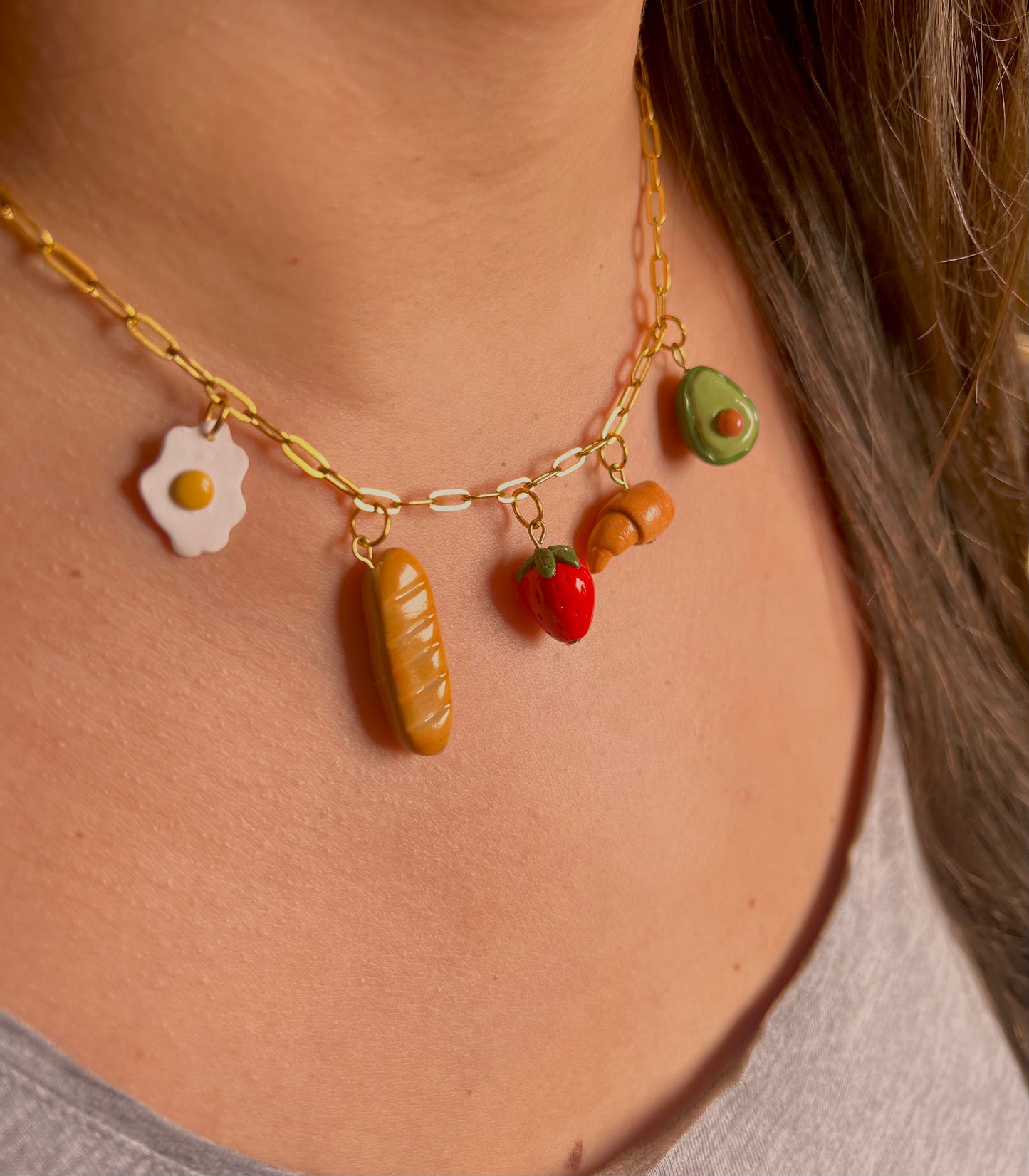 Breakfast is ready necklace