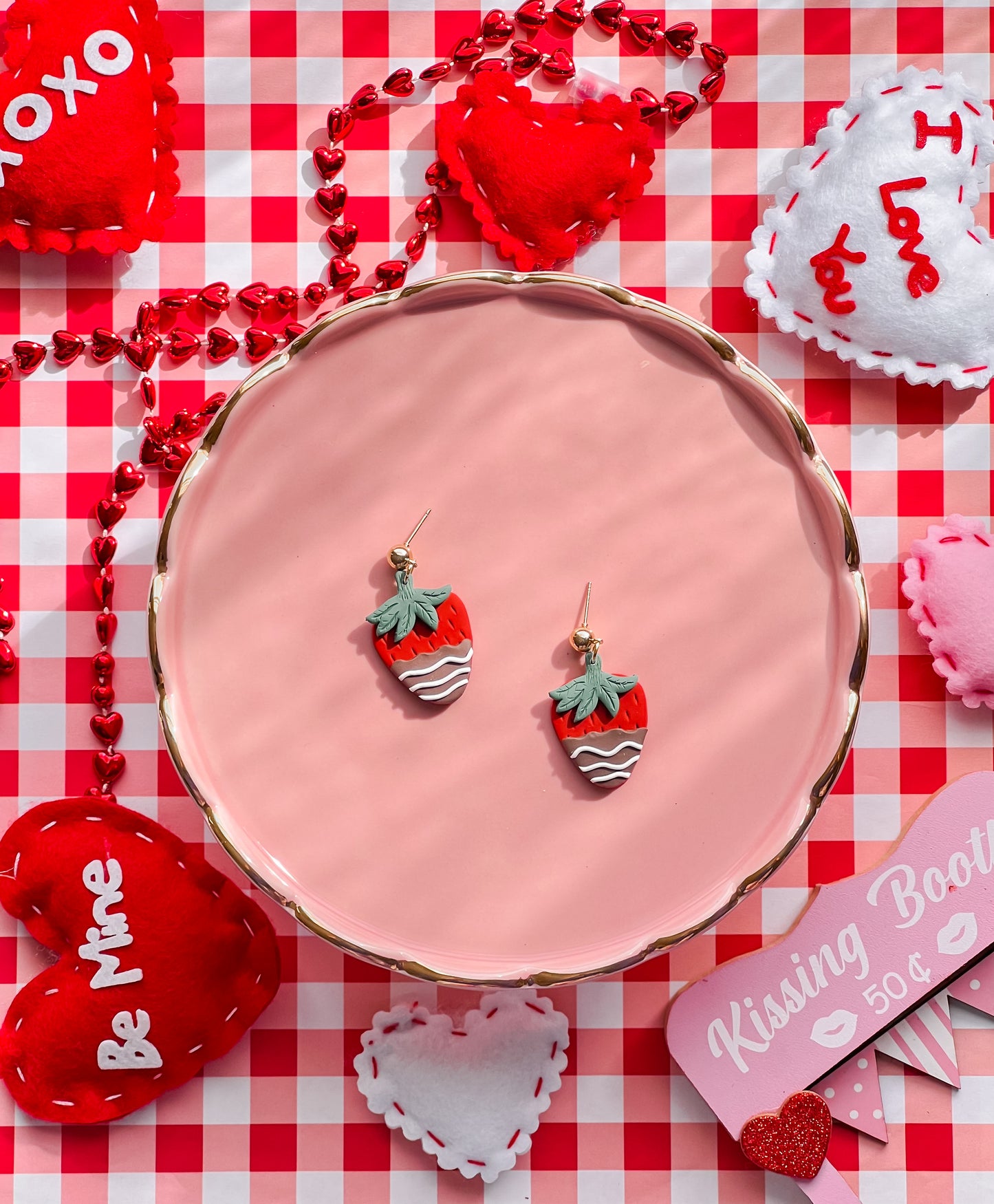 chocolate strawberry earrings