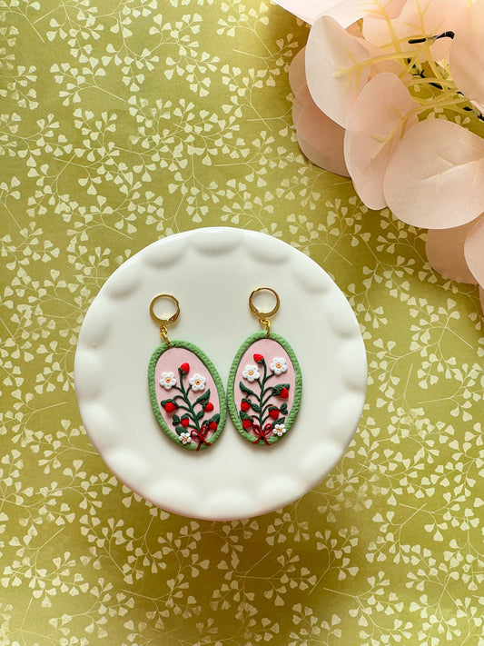 berry strawberry earrings