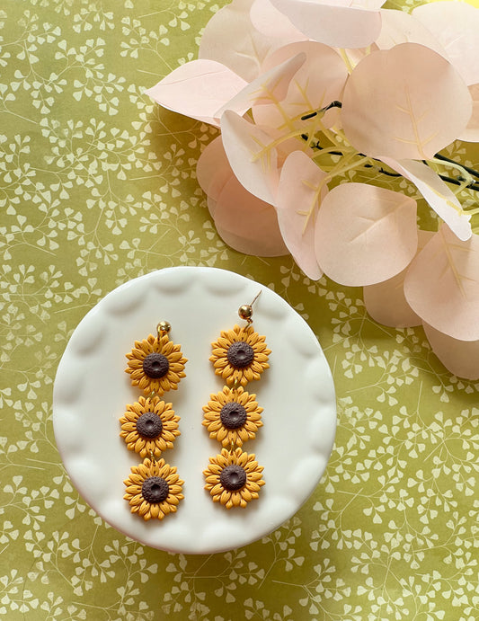 sunflower field earrings